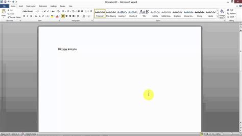 how to type document in ms word