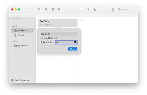 how to type em dash in macbook