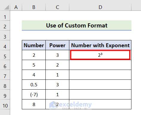 how to type exponents in excel on mac