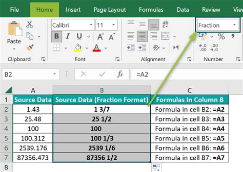 how to type fraction in excel shortcut