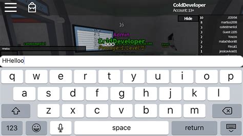 how to type glitch text in roblox mobile