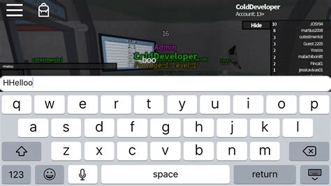 how to type in chat on roblox keyboard
