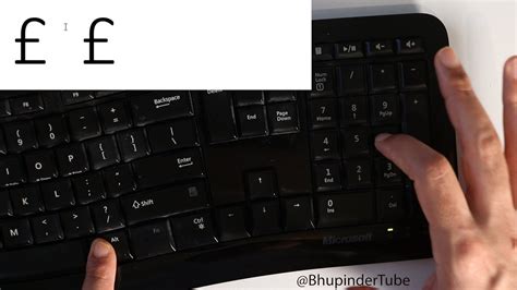 how to type pound symbol on keyboard windows 10
