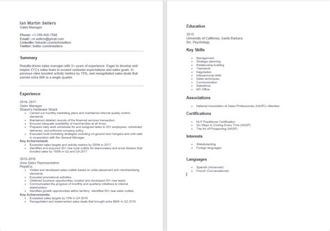 how to type resume in word