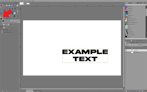 how to type text in gimp
