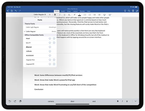 how to type word document on ipad