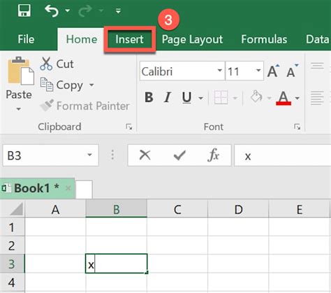 how to type x1 in excel