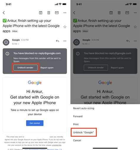 how to unblock gmail messages