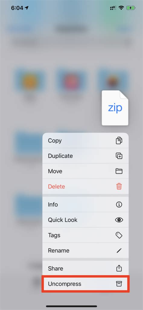 how to uncompress a zip file on apple
