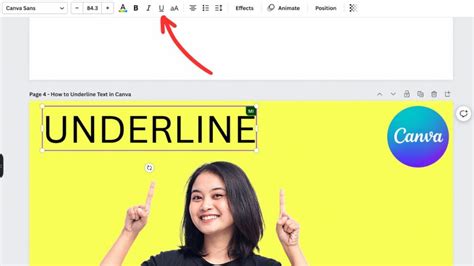 how to underline in canva