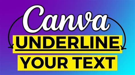 how to underline text in canva