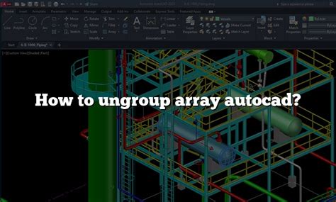 how to ungroup polar array in autocad