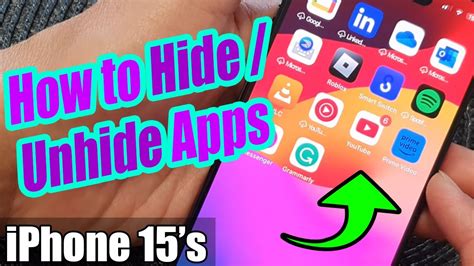 how to unhide hidden apps in iphone 15