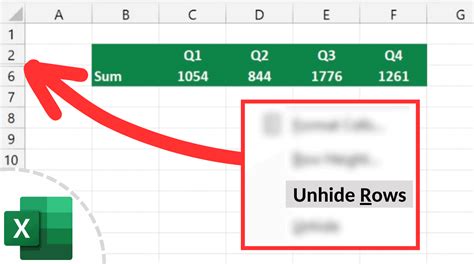 how to unhide rows in excel vba