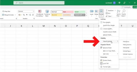how to unhide toolbar in excel mac