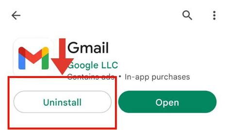 how to uninstall and reinstall gmail on android