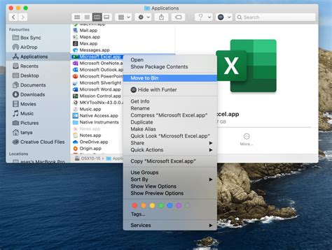 how to uninstall excel on mac