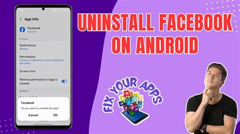 how to uninstall facebook in android