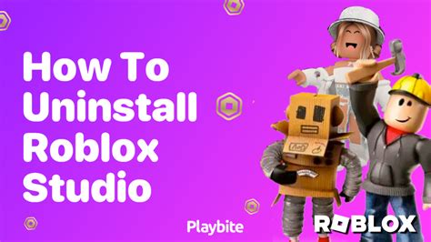 how to uninstall roblox studio