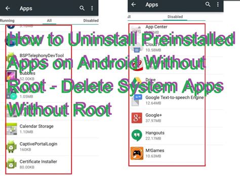 how to uninstall system apps on android without root