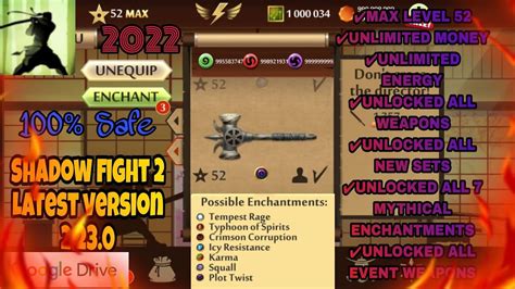 how to unlock all weapons in shadow fight 2