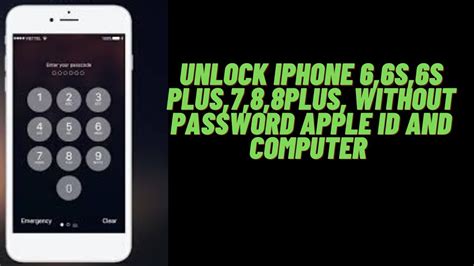 how to unlock disabled iphone 6 passcode without computer