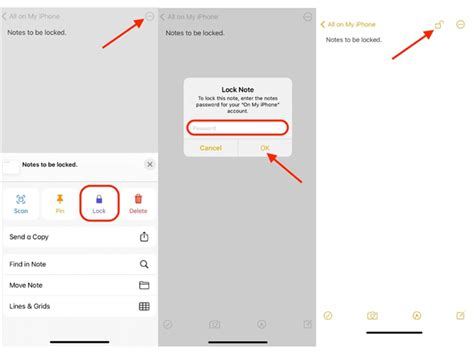 how to unlock notes app with face id