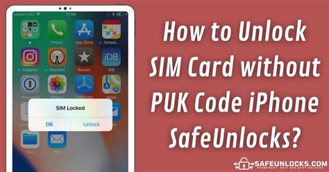 how to unlock sim with puk code iphone