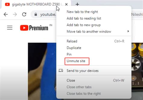 how to unmute youtube on chrome