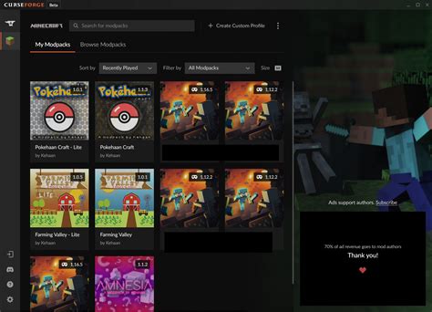 how to update a custom modpack on curseforge