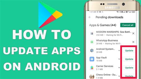 how to update all apps on android phone