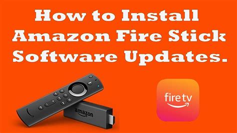 how to update amazon fire stick software
