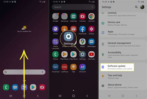 how to update android version 10 to 12 in samsung