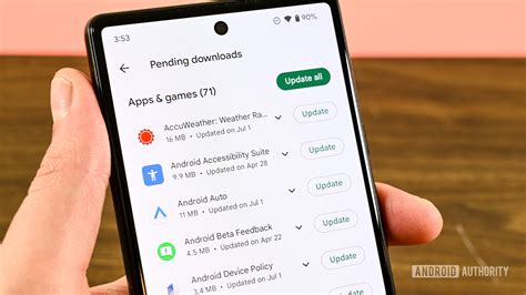 how to update apps on android device