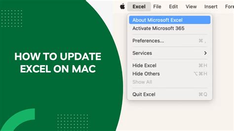 how to update excel on macbook