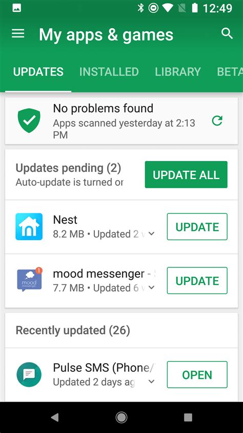 how to update files app on android