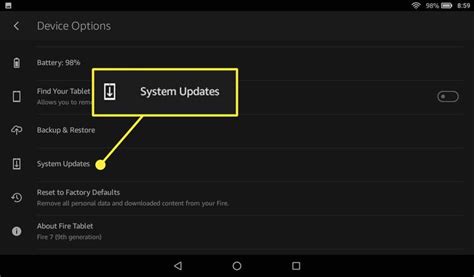how to update fire tablet software