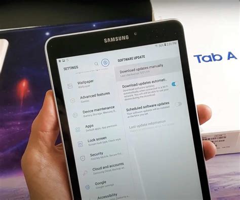 how to update galaxy tab a 2016