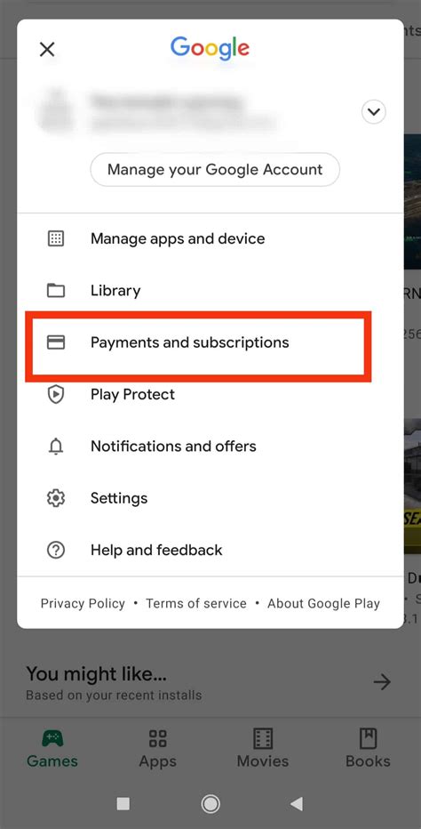 how to update google subscription payment method