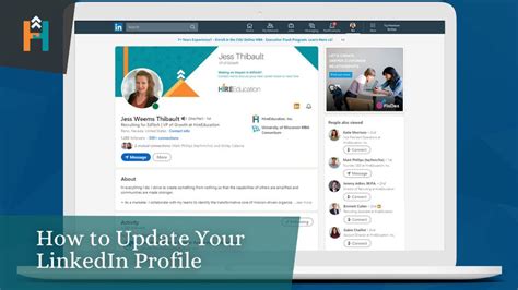 how to update linkedin profile. on mobile