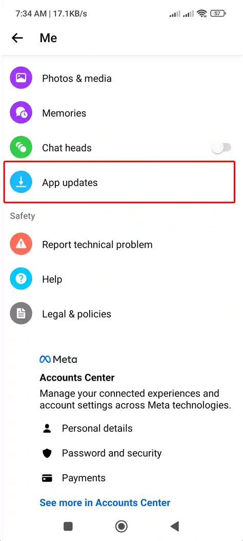 how to update messenger on android without app store