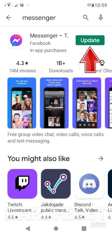 how to update messenger on android without play store