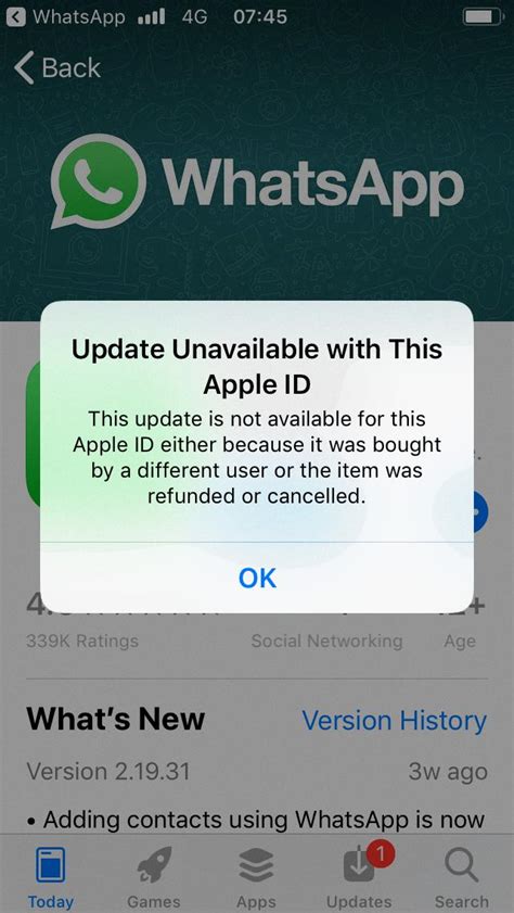 how to update messenger without apple id