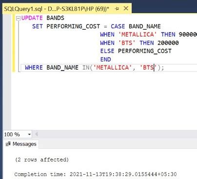 how to update multiple rows in sql server
