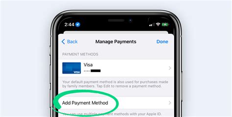 how to update payment method on ipad