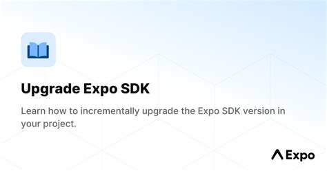 how to update sdk version in expo