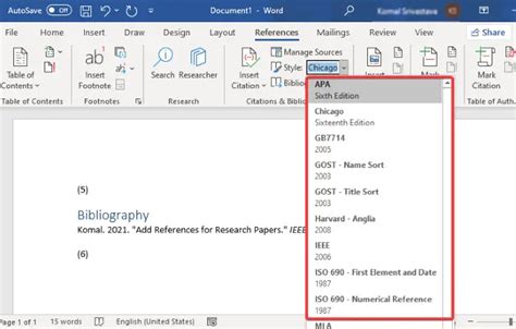 how to update section references in word