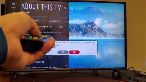 how to update the tv software