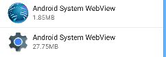 how to update webview in android emulator