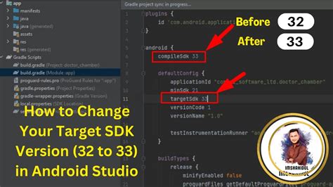 how to upgrade target sdk version in android studio